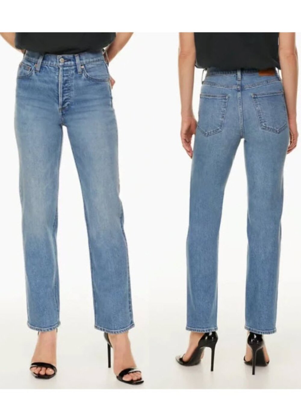 Aritzia Denim Forum The Arlo High-Rise Straight Jeans 27 30L